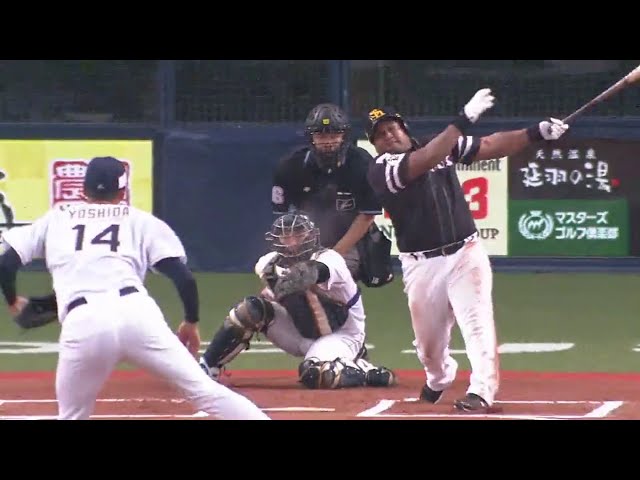 【6回表】滞空時間の長いホークス・デスパイネの27号2ランHR!! 2018/9/25 Bs-H