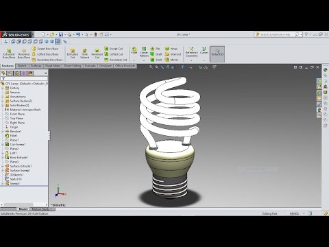 SolidWorks Tutorial Compact Fluorescent Lamp