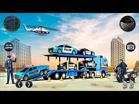 US Police CyberTruck Car Transport Cruise Ship Transporter #2 - Android Gameplay FHD