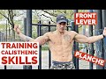 TRAINING CALISTHENIC SKILL MOVEMENTS | STRENGTH TRAINING WORKOUT FOR PLANCHE AND FRONT LEVER SKILLS
