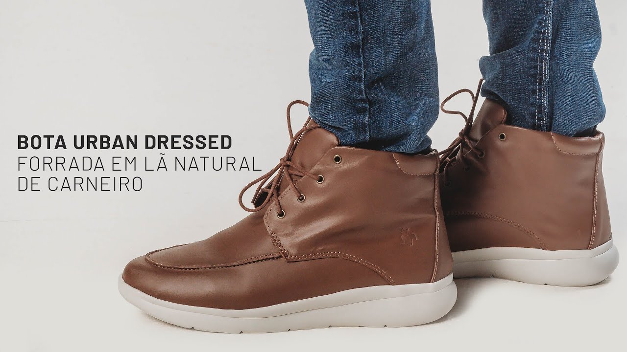 Bota masculina forrada em lã natural de carneiro Urban Dressed Fiero