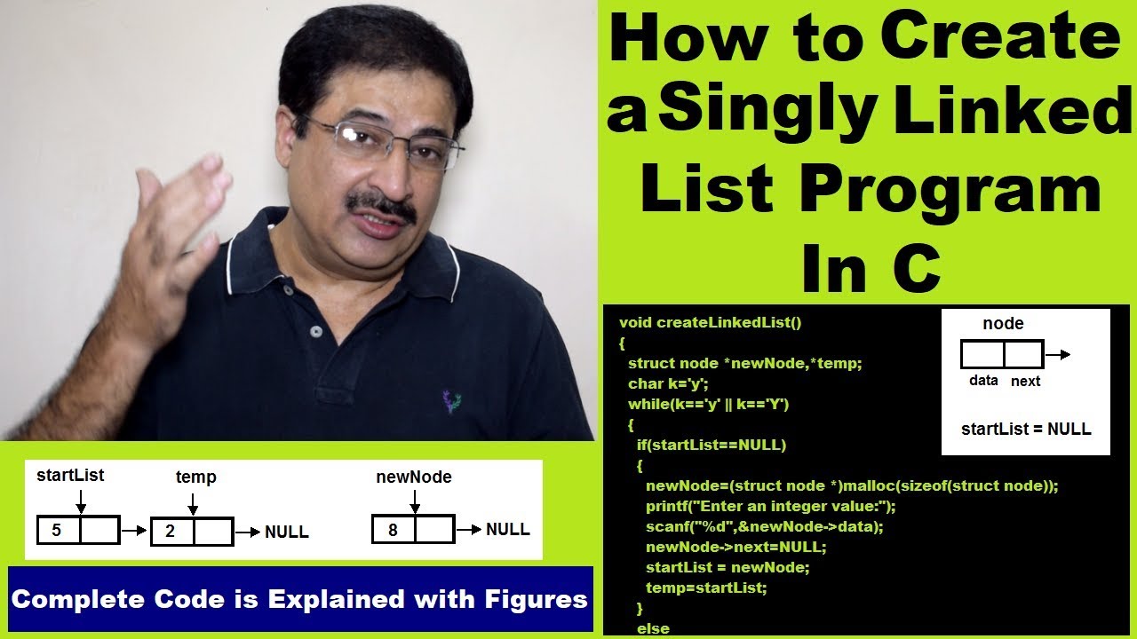 How to Create a Singly Linked List Program In C