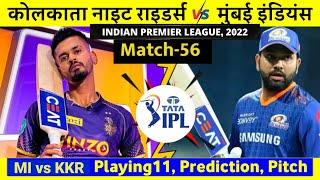 MI vs KKR IPL 2022 Match playing 11 l Kolkata Knight Riders vs Mumbai Indians 9 may sports news