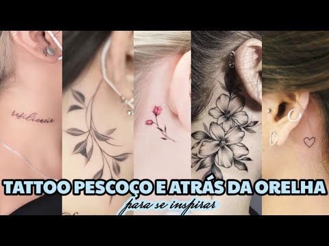 TATTOO PESCOÇO | TATTOO ATRÁS DA ORELHA | TATUAGEM NO PESCOÇO | TATTOO FEMININA