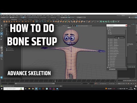 ADVANCED SKELETON - PART 01- HOW TO DO CHARACTER BONE STEUP IN MAYA FOR RIGGING BY ADVANCED SKELETON