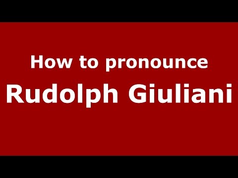 How to pronounce Rudolph Giuliani (American English/US) - PronounceNames.com