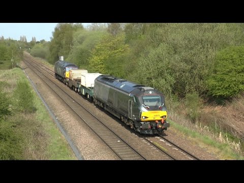 "Class 68011, 68016, & 68012. on different Workings".