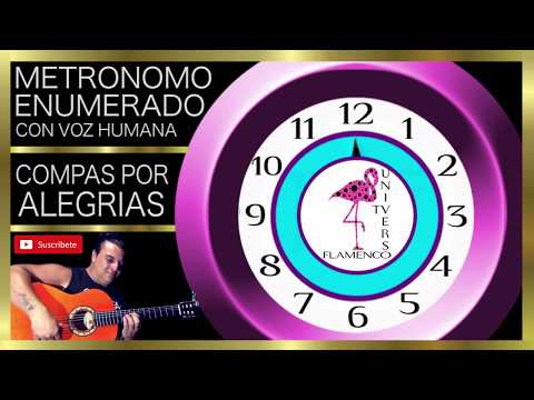 COMPAS ALEGRIAS ENUMERADO RELOJ METRONOMO ESTUDIAR Y COMPONER GUITARRA FLAMENCA