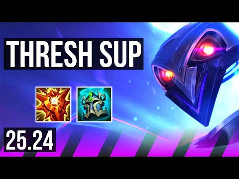 THRESH & Xayah vs XERATH & Yunara (SUP) | KR Master | 25.24