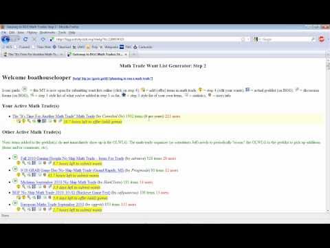 Math Trades part 2, adding via the OLWLG