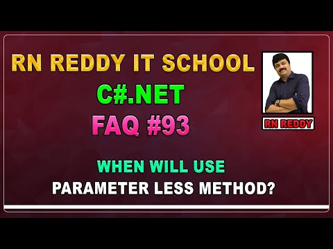 C# FAQ #93 When will use parameter less method?