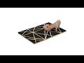 Fußmatte Muster Beige - Schwarz - Naturfaser - Kunststoff - 60 x 2 x 40 cm