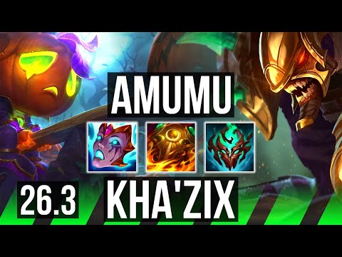 AMUMU vs KHA'ZIX (JGL) | Good KDA: 8/1/19 | EUW Master | 26.3