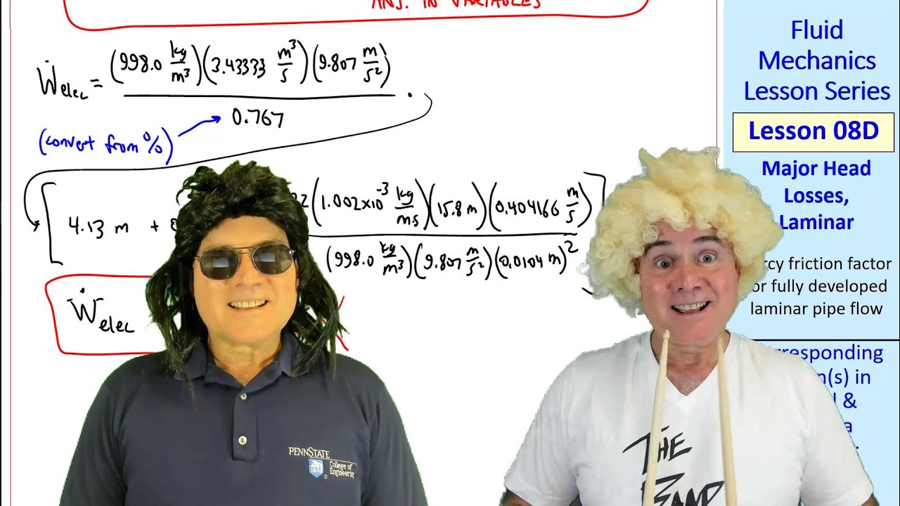 Fluid Mechanics Lesson 08D: Major Head Losses, Laminar