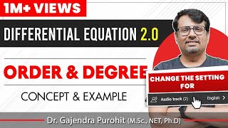 Differential Equation | Order And Degree With Concept & Example By GP Sir