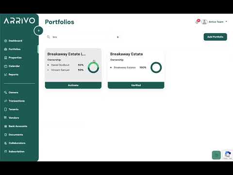 Arrivo Rental Property Management Software
