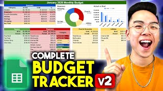 How to Make a COMPLETE Budget Tracker in Google Sheets (v2 TUTORIAL!)