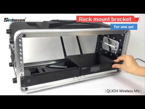 How to install a rack for 1pcs and 2pcs qlxd4 microphone?