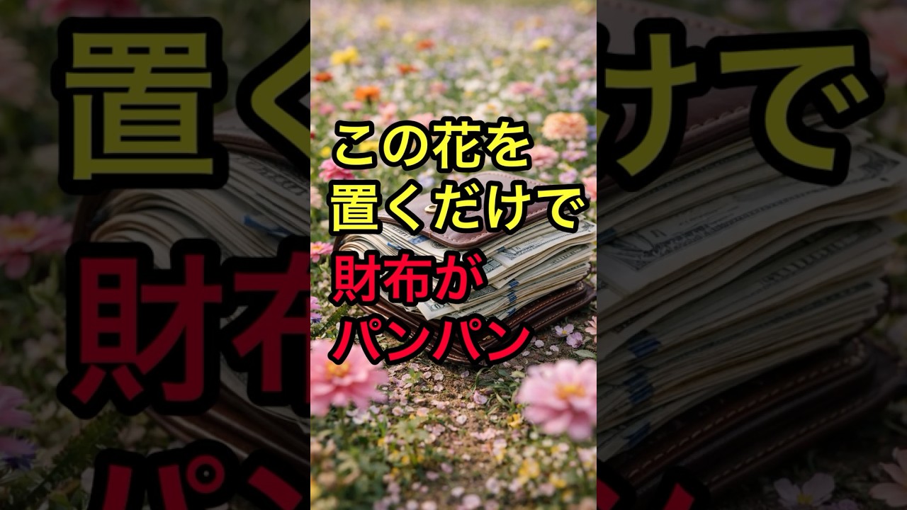 この花を置くだけで財布がパンパン3選  #神社 #願い事 #開運 #運気アップ #人生 #雑学 #スピリチュアル #金運  #占い #豆知識  #風水 #お金  #運勢 #今日から開運 #金運アップ