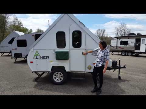 Aliner Camper Demo - Closing the unit. Super easy and quick takedown!