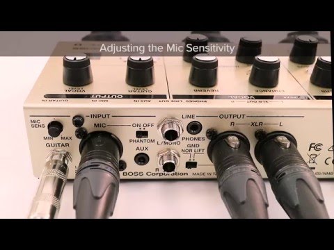VE-8 Quick Start Chapter 2: Setting Up (For Mic and Guitar)