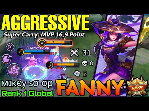 Overpowered Fanny 31 Kills Aggressive Carry! - Top 1 Global Fanny by мɪĸєy sσ σρ - Mobile Legends