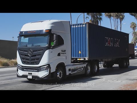 Container Trucks spotted in California, Port Drivers, Truck Spotting USA
