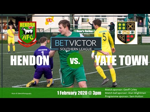Hendon 2 Yate Town 1 HIGHLIGHTS 1 Feb 2020