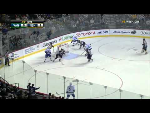 Vancouver Canucks @ Nashville Predators Highlights 3/29/11