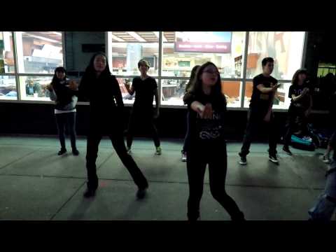 131116 Infinite New York Flash Mob - 1st performance, part 1/2 (partial)