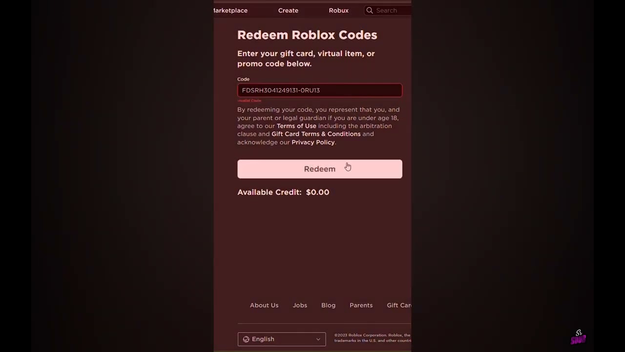 can you get robux by redeeming a random code