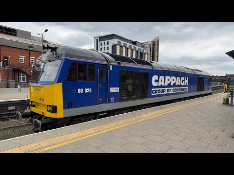 DC Rail Cappagh Class 60 60028 Tug 0Z60 Rectory Jn Colwick Colas to Chaddesden Sidings 18/04/2025