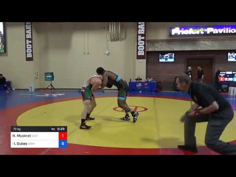 2018 Marine Corps US Open/Senior Men's Greco-Roman 72 Con 8 #1 - Hunter Muskrat (Unat) Vs. Isaac D