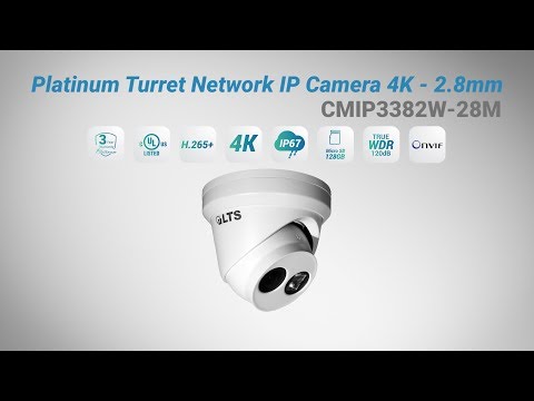 Platinum Turret Network IP Camera 4K - 2.8mm, CMIP3382W-28M