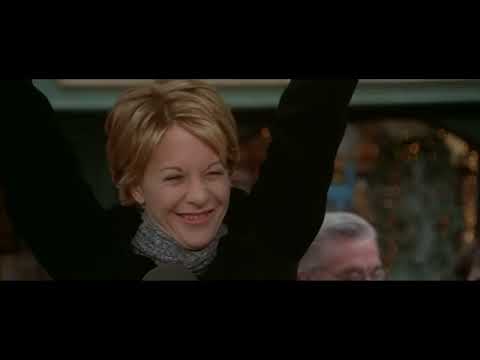 You’ve Got Mail 1998 official trailer thumbnail with Tom Hanks and Meg Ryan and yellow title ribbon