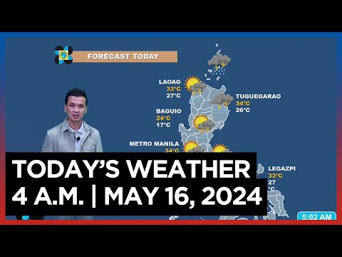 Today's Weather, 4 A.M. May 16, 2024