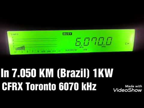 6070 kHz CFRX Toronto (1 KW Canada Shortwave 49 meters band)
