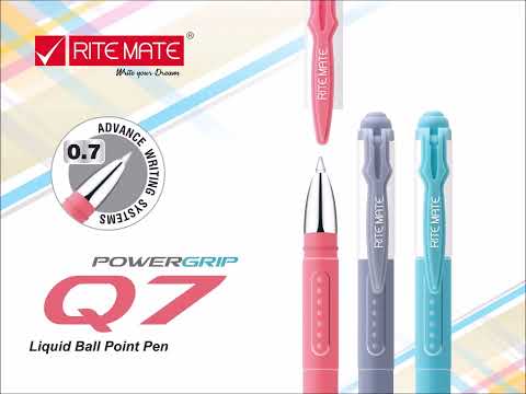 Ritemate grey pink blue q7 liquid ball piont pen, for promot...