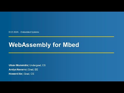 WebAssembly Micro Runtime (WAMR) for Mbed OS