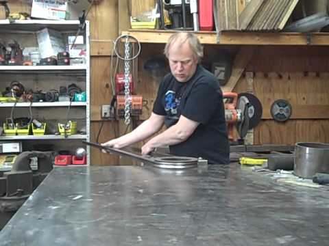 Hand bending 1" square 18 gauge steel tubing to a 4-1/2" radius