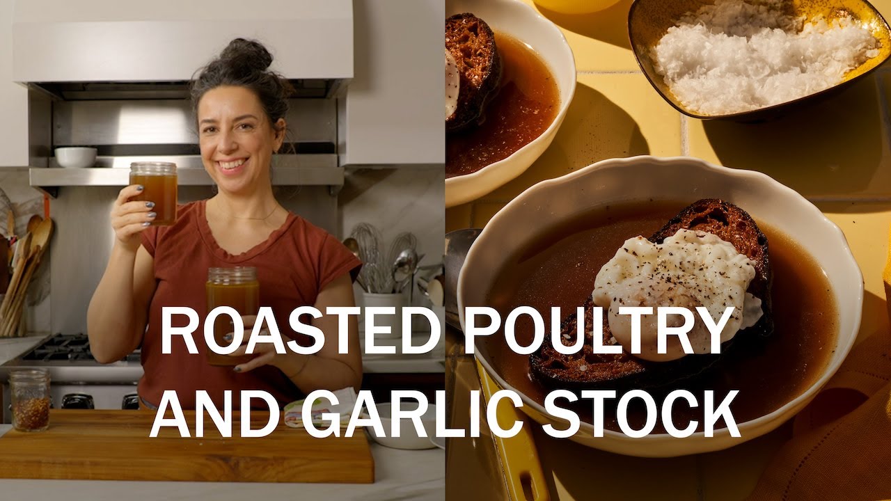 Watch video Roasted Chicken and Garlic Stock 3 Ways | That Sounds So Good Now Roasted Chicken and Garlic Stock 3 Ways | That Sounds So Good