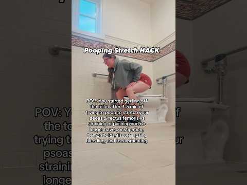 Constipation Stretch HACK! #health #constipation #education #mom #poop #fyp #trending #viral #help