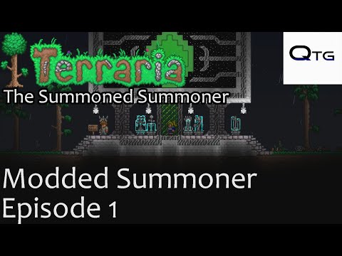 Terraria Modded Summoner - Episode 1: Surviving The First Night Without Weapons?
