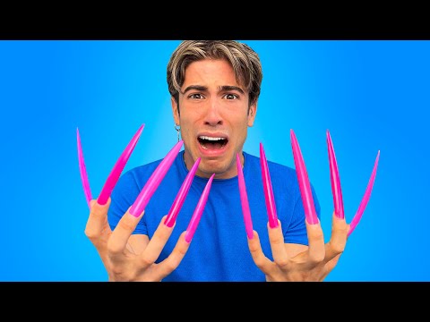 24 HOURS WITH EXTRA LONG NAILS !!