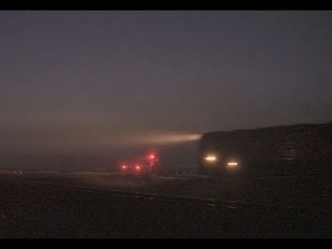 Level Crossing & V/line train in fog - Country passenger train - PoathTV Grade Crossing Videos