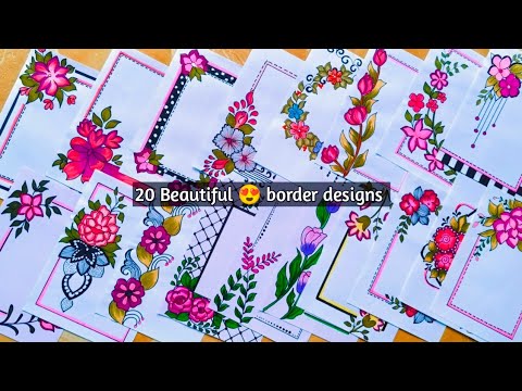 20 EASY BORDER DESIGNS/PROJECT WORK DESIGNS/A4 SHEET/FILE/FRONT PAGE DESIGN ASSIGNMENT