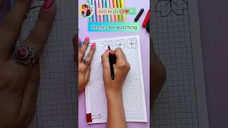 How to draw a simple tesselation on graph paper #tessellation #shorts #easydrawing