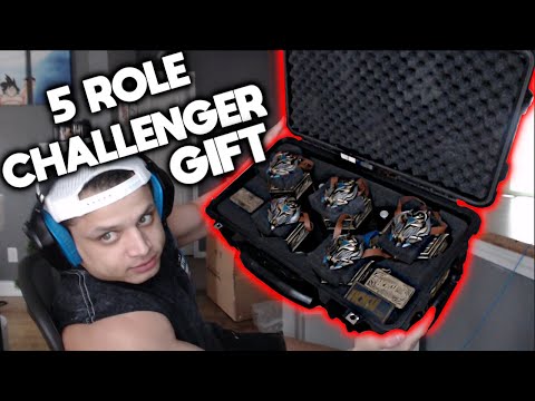 Tyler1 Unboxing - Gift From Riot Games for Getting Challenger on 5 Roles
