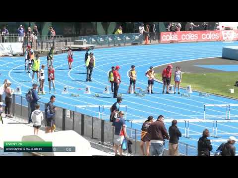 Boys Under 12 80m Hurdles H2 - 2020 State Combined Events Championships // LAVicTV