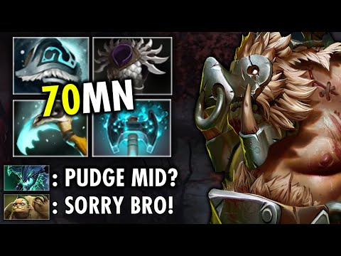 PUDGE MID VS OD!! When Counter Pick vs Late Game Pudge 7.26c | Genius Pudge